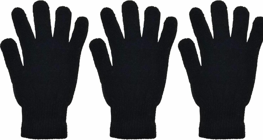 Winterlace Winter Magic Gloves, 12 Pairs Stretchy Warm Knit Bulk Pack Mens Womens Best