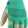 Wells Lamont Wells Lamont Hydrahyde Women'S Work Gloves, Leather Gloves For Landscaping, Outdoor Work And Maintenance, Green And Orange, 2 Pair Pack New