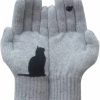 DUCTIAIARY Ductiaiary Cat Fan Cotton Gloves,Women Warm Gloves For Cold Weather,Cat And Bird Print Gloves Online