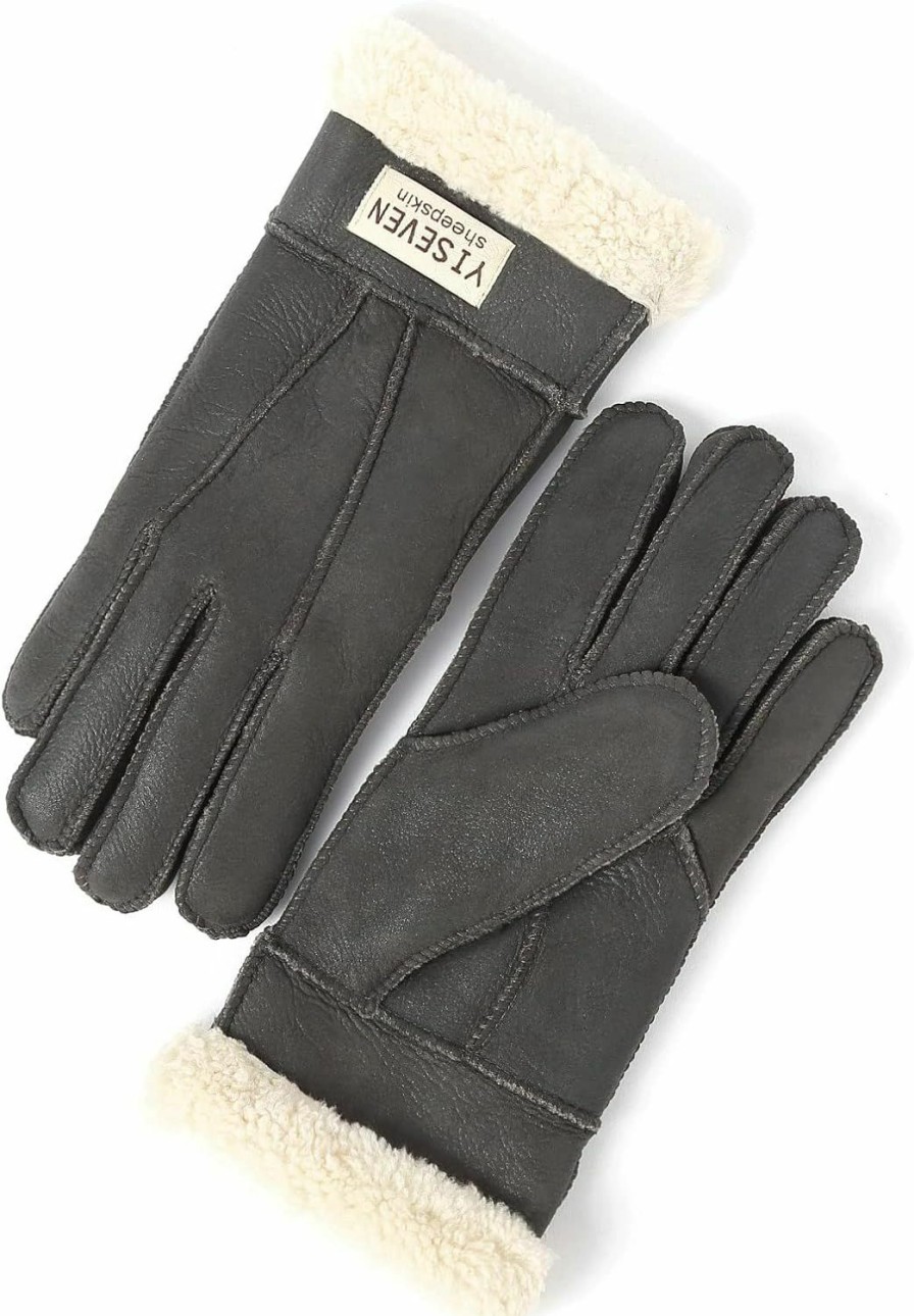 YISEVEN Yiseven Women'S Winter Sheepskin Shearling Leather Gloves Wool Cuffs Online