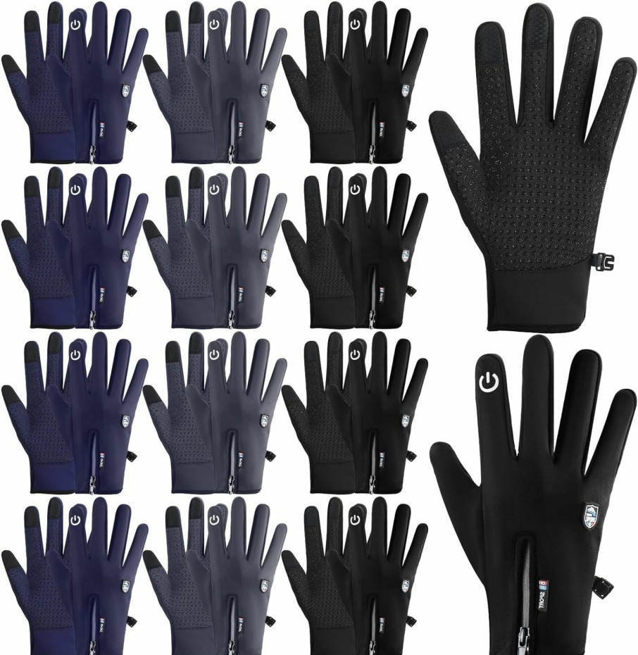 Patelai Patelai 9 Pairs Winter Warm Gloves Ski Gloves Touchscreen Gloves For Men Women Skiing Hiking Cycling Outdoor Work Best