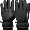 LJCUTE Winter Gloves For Men Women, Cold Weather Windproof Ten-Finger Touch Screen Black Ski Gloves For Cycling, Running, Motorcycle, Snowmobiling Wholesale