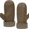 MGGMOKAY Mggmokay Women Winter Mittens Shearling Sheepskin Warm Mittens Gloves Fur Lined Leather Mittens Best