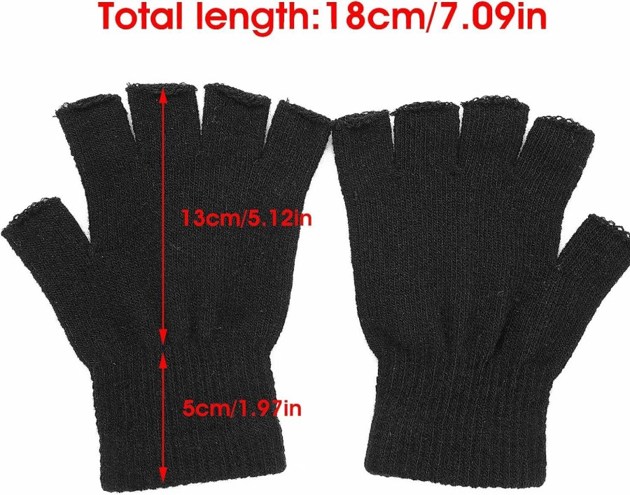 Yolev 2 Pairs Winter Half Finger Gloves Warm Knitted Fingerless Mittens Stretchy Touchscreen Gloves For Men And Women Best