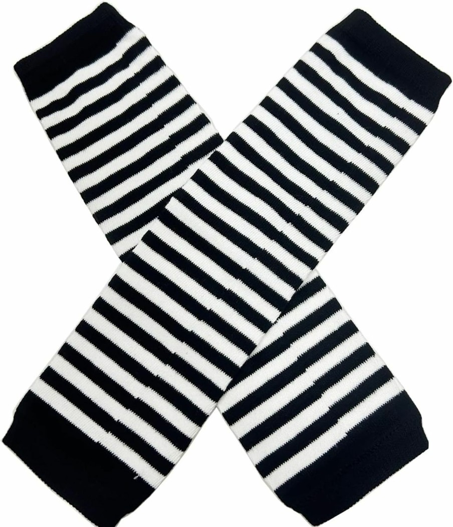 TAIKMD Taikmd Women'S 1Pair Striped Arm Warmers Long Fingerless Gloves Punk Gothic Rock Elbow Knit Thumbhole Stretchy Glove Mittens Best