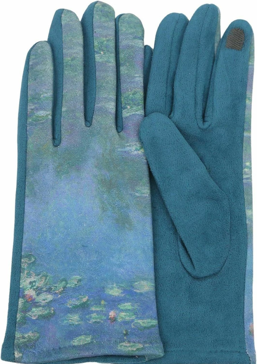 RainCaper Raincaper Monet Water Lilies Womenis Texting Gloves Warm Touch Screen Gloves All-Season Travel, Museum, Fashion & Dressy Gloves Fit Most New