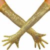 DooWay Dooway Long Sequins Gloves Mesh Sheer 28\" Colorful Sparkly For Halloween Evening Costume Dance Party Clearance