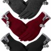 OTIOTI Otioti 3/6 Pairs Womens Gloves Winter Touch Screen Texting Gloves For Women Fleece Lined Thick Warm Gloves Wholesale