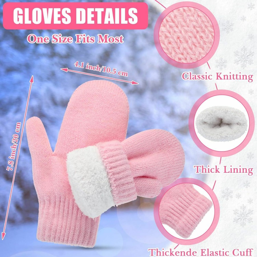 Newcotte Newcotte Women Winter Gloves Warm Lining Mittens Fleece Thick Wool Gloves Cable Knitted Mittens For Winter Cold Weather Wholesale