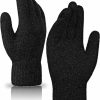 Achiou Achiou Winter Touchscreen Gloves Knit Warm Thick Thermal Soft Comfortable Wool Lining Elastic Cuff Texting For Women Men New