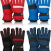 Eurzom Eurzom 4 Pairs Kids Winter Ski Snow Gloves Waterproof And Windproof Adjustable Gloves For Kids, 4 Colors Hot