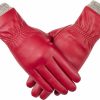 REDESS Redess Winter Leather Gloves For Women, Wool Fleece Lined Warm Gloves, Touchscreen Texting Thick Thermal Snow Driving Gloves Wholesale