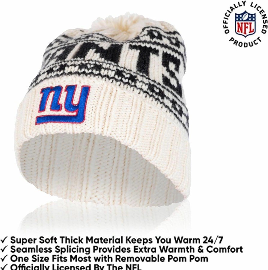 Ultra Game Ultra Game Nfl Mens Womens Super Soft Cable Knit Winter Beanie Knit Hat With Extra Warm Touch Screen Gloves Hot