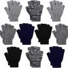 Cooraby Cooraby 10 Pairs Half Finger Gloves Winter Warm Fingerless Stretchy Knit Gloves For Women And Men Best