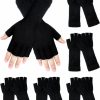 Janmercy Janmercy 6 Pairs Winter Knit Fingerless Gloves Winter Long Cuff Stretchy Typing Gloves Warm Half Finger Gloves For Men Women Driving Working Office Online