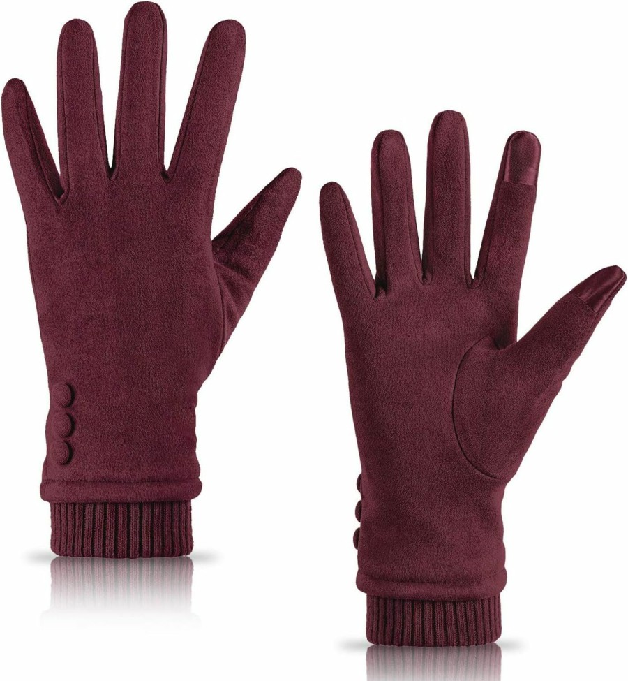 Dsane Dsane Womens Gloves Winter Touch Screen Texting Phone Windproof Gloves For Women Fleece Lined Thick Warm Gloves Wholesale