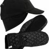 TrailHeads Trailheads Fleece Ponytail Cap And Quilted Mittens Womens Running Set - Black Hot