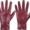 QNLYCZY Winter Leather Gloves For Women,Warm Cashmere Lining Touchscreen Texting Driving Fashion Black Glove Clearance