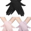 Boao Boao 3 Pairs Women Sun Protective Gloves Driving Gloves Women Uv Protection Sun Protection Gloves Touchscreen Gloves For Summer Driving Riding (Black, Purple, Light Pink) New