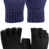 lifwimner Lifwimner 2Pcs Fingerless Gloves For Women Men Warm Fleece Knitted Half Finger Gloves For Typing Running Driving Working Hot