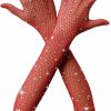 RSLOVE Rslove Women Lingerie Fishnet Gloves With Sparkle Rhinestone Mesh Long Gloves Best