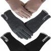 Patelai Patelai 3 Pairs Women Warm Gloves Touchscreen Windproof Gloves For Winter Hot