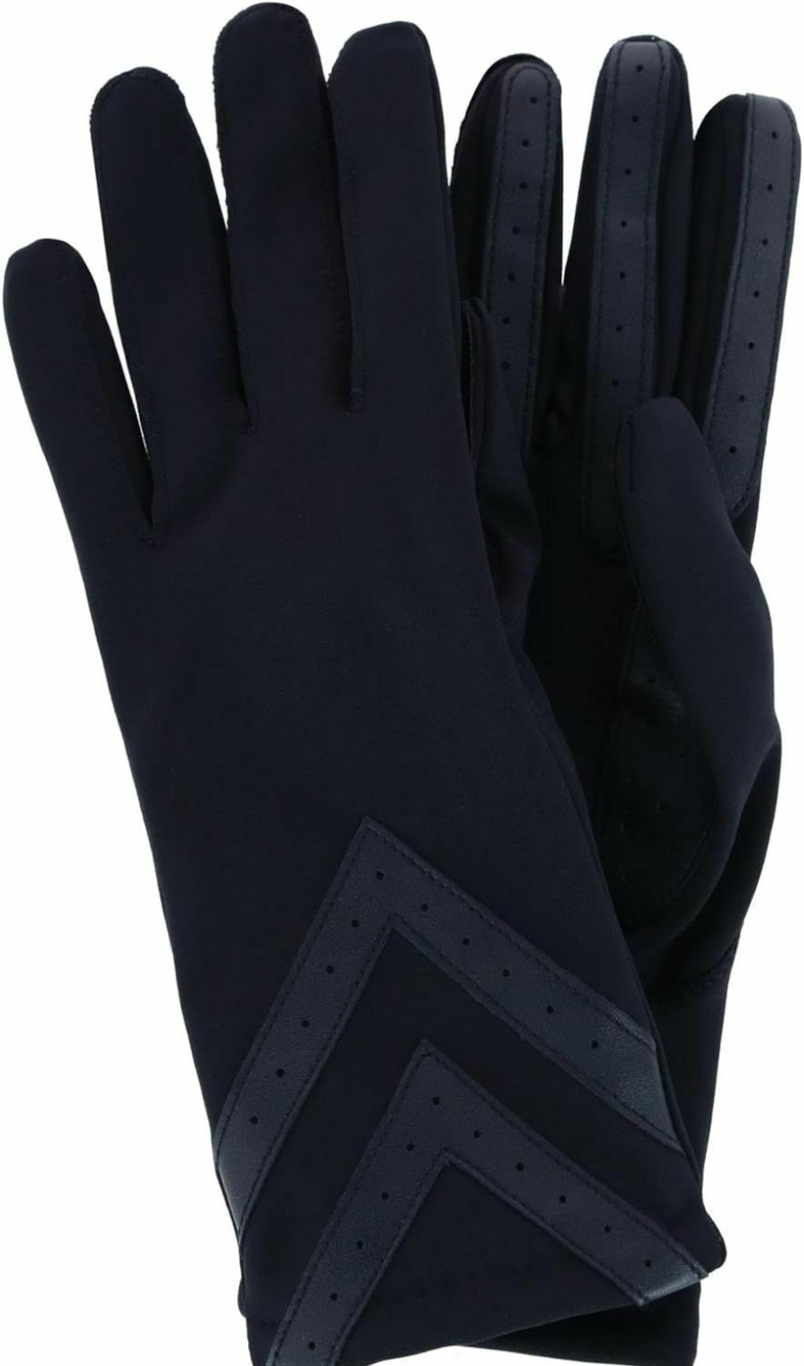 isotoner Isotoner Smartdri Smartouch 3 Button Length Spandex Chevron Gloves - A30660 (Black, L/Xl) Wholesale