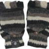 KayJayStyles Kayjaystyles Hand Knit 100% Wool Convertible Finger Less Mittens Glove Nepal Online