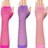 spomei Fishnet Glove Women, Girl Nylon Fish Mesh Arm Warmers For 80S Themed Party Or Punk Rock & Night Club W-N-Ng2 New