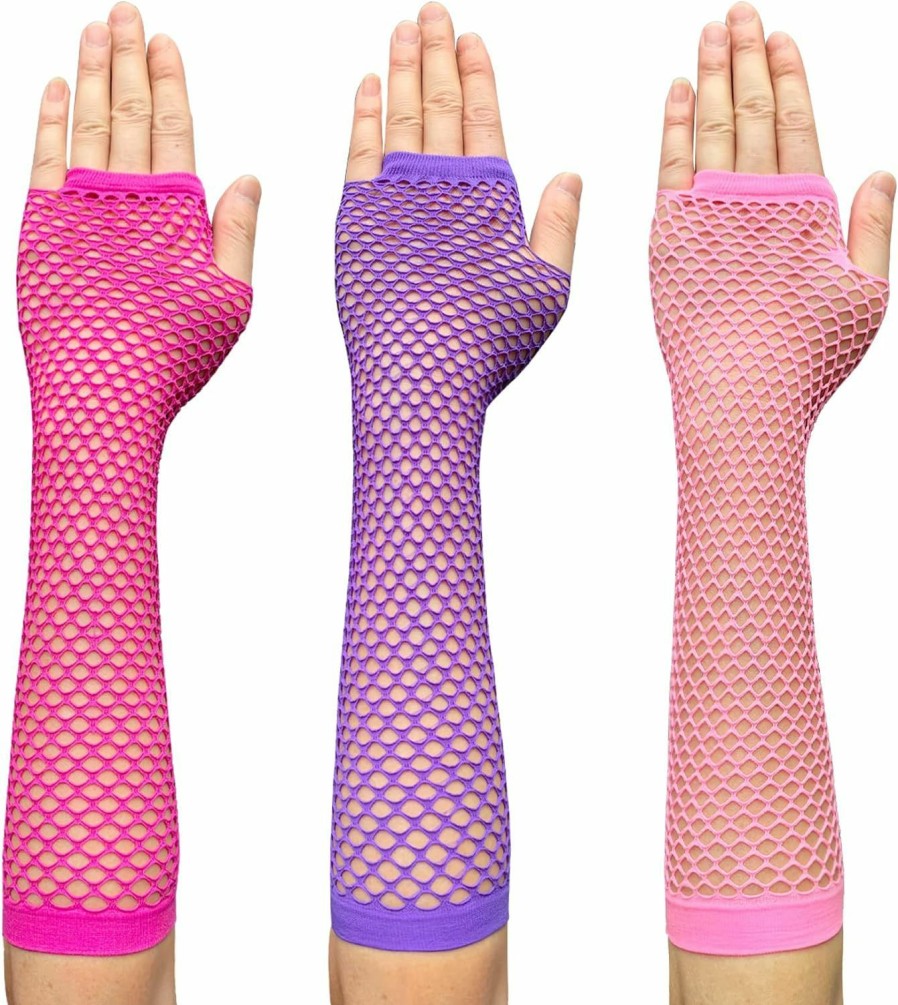 spomei Fishnet Glove Women, Girl Nylon Fish Mesh Arm Warmers For 80S Themed Party Or Punk Rock & Night Club W-N-Ng2 New