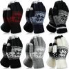 SATINIOR Satinior 6 Pairs Winter Touch Screen Gloves Snowflake Printing Winter Gloves Touchscreen Knit Gloves Stretchy Texting Gloves For Women Men Clearance