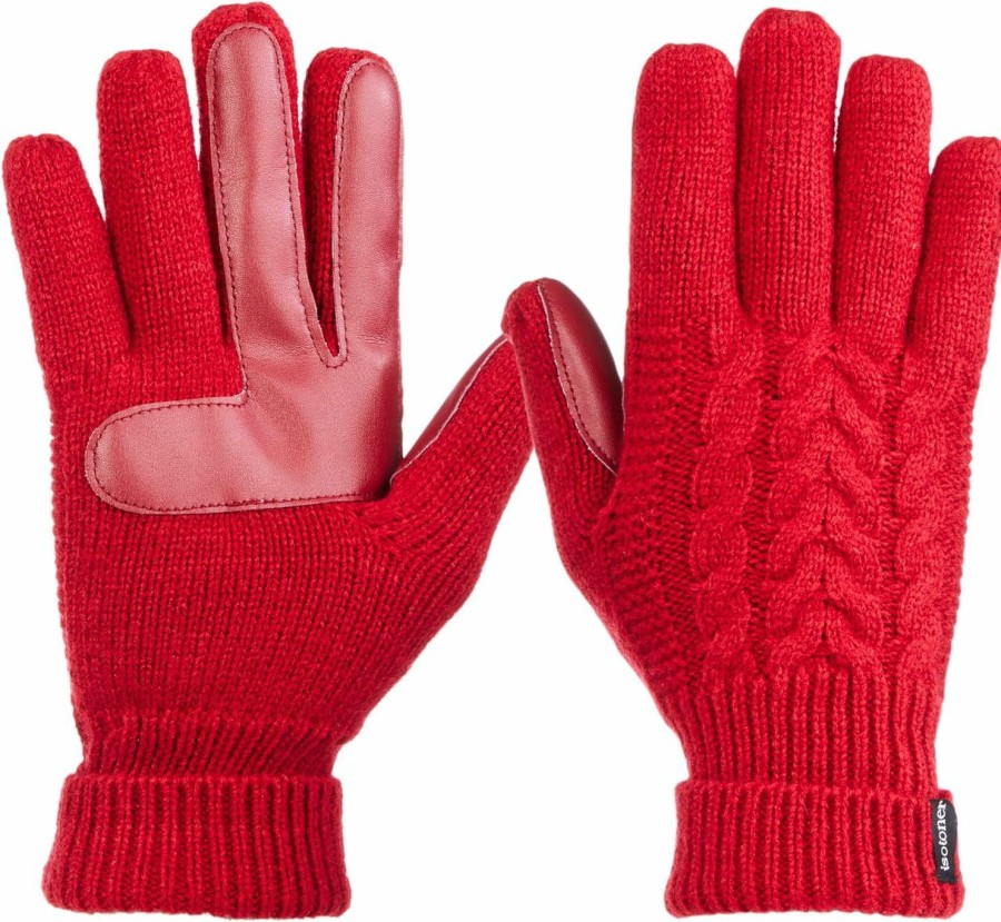 isotoner Isotoner Women'S Cable Knit Gloves With Touchscreen Palm Patches New