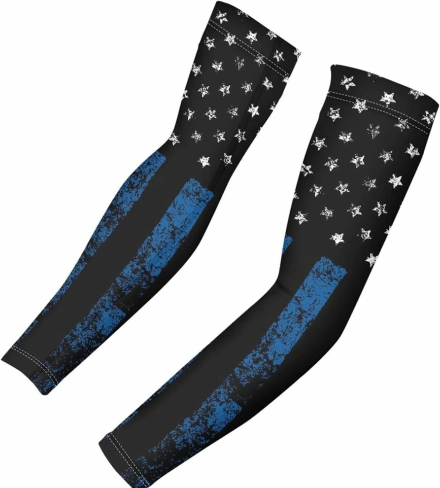 Belidome Belidome Usa Flag Stars Blue Stripes Arm Sleeves For Women Men Sun Protection Cooling Arm Covers Patriotic Fourth Of July Memorial National Independence Day Summer Wear Clearance