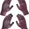 Pleneal 2 Pairs Winter Gloves For Men Women - Upgraded Touchscreen Knit Gloves, Anti-Slip Thermal Gloves, Elastic Cuff Hot