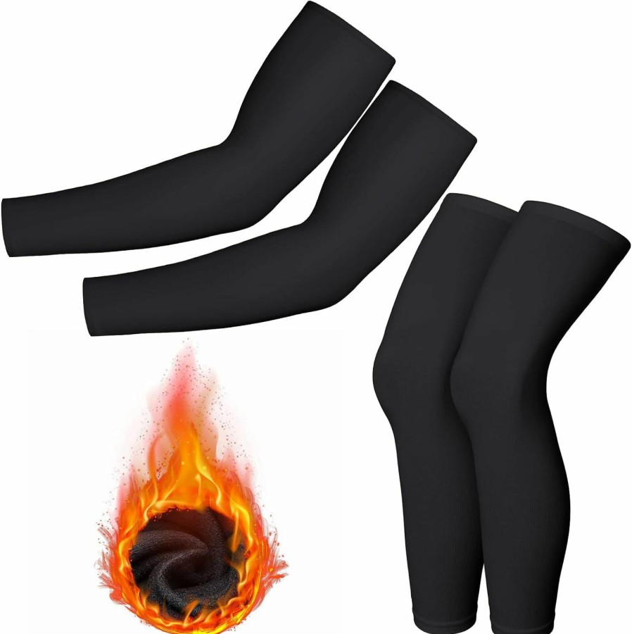 Boyiee 4 Pcs Thermal Arm Warmer Cycling Arm Warmers For Men Women Full Length Warmers Arm Sleeves Leg Compression Outdoor Online