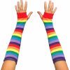 Fundraising For A Cause Rainbow Pride Fingerless Elbow Length Gloves New