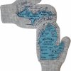 Michigan Mittens Michigan Mittens, Original Mitten Pair With Upper And Lower Peninsula And Great Lakes Map, Grey Acrylic Knit For Men And Women, Made In Usa New