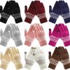 Suhine Suhine 9 Pairs Women'S Winter Touchscreen Gloves Fleece Lined Knit Elastic Warm Gloves Thermal Cuff Winter Texting Gloves For Christmas Women Cold Weather Outdoor Sports, 9 Colors Online