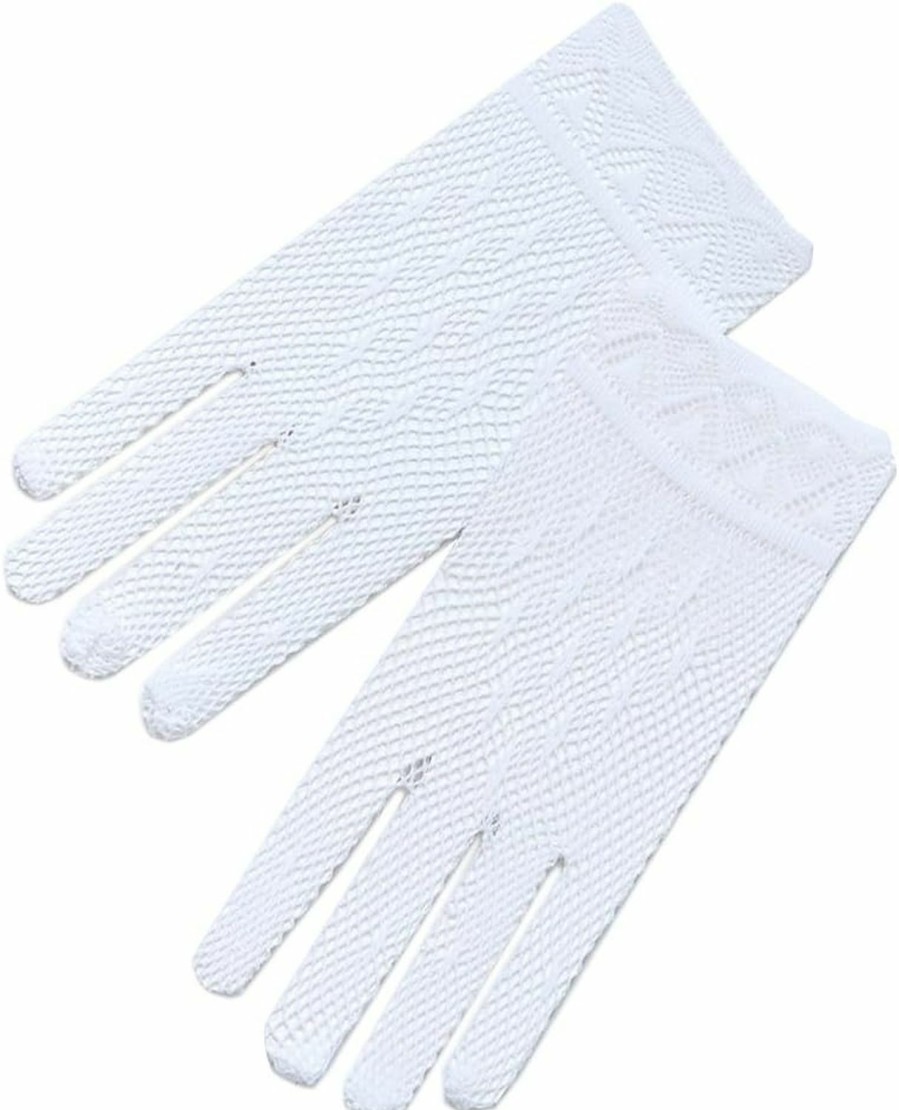 ZaZa Bridal Zaza Bridal Crochet Women'S Gloves W/Delicate Detail Trim-Victorian+Regency Clearance