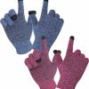 rifix 2-Pairs Winter Knit Gloves, Touchscreen Warm Soft Elastic Thickened Cuff, Anti-Slip Silicone Gel Gloves For Women Men Wholesale