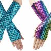 FEOYA Feoya Goth Fingerless Gloves Lace Up Punk Stretchy Arm Sleeves Party Costume Cosplay Accessory Online