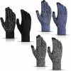 EcoNour Econour Glove For Winter | 3 Pair Snow Gloves With Fleece Lining | Featured With Windproof Cuff And Silicone Grip | Driving Glove With Touchscreen Utility | Gadget-Friendly Uni Gloves New