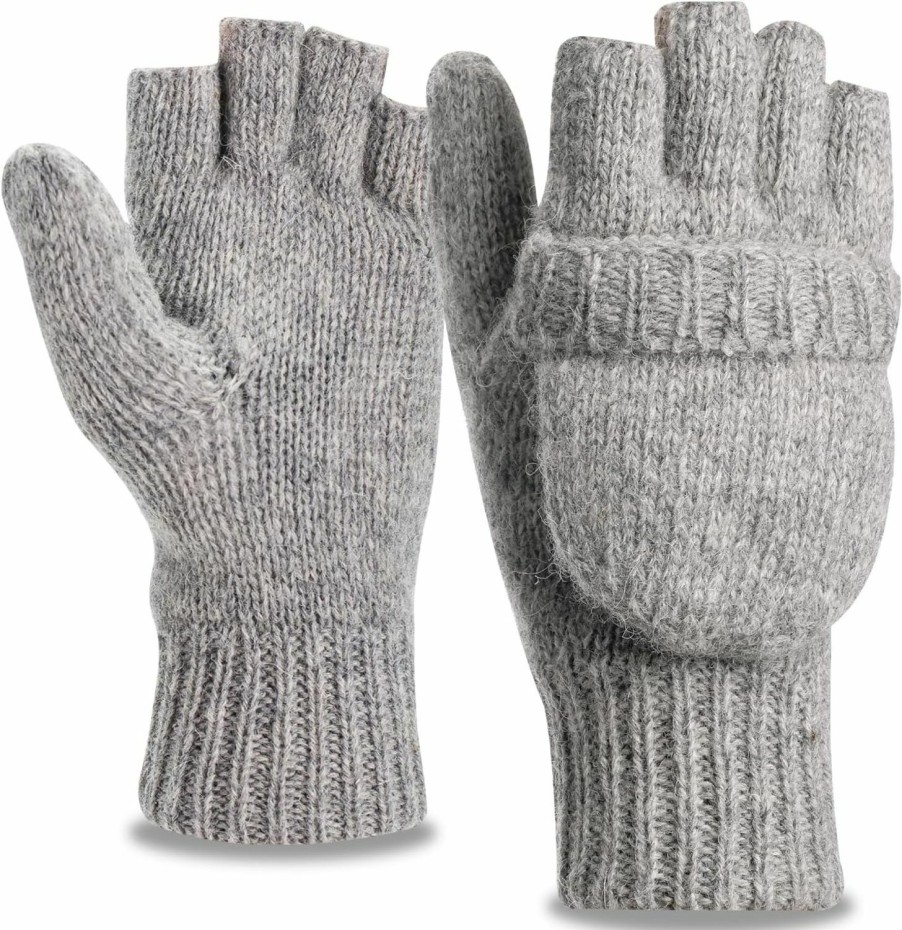 OODOOR Oodoor'S Thinsulate Fleece Lined Convertible Fingerless Wool Mittens Wholesale