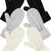 SATINIOR Satinior 3 Pairs Women'S Winter Knit Mittens Gloves Warm Soft Lining Gloves Thick Wool Gloves For Winter Cold Weather,Adult Size Best