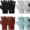 SATINIOR Satinior 4 Pairs Fingerless Gloves For Women Winter Warm Mittens With Cover Convertible Knitted Mittens For Cold Weather Clearance