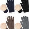 Janmercy Janmercy 4 Pairs Thick Gloves For Women Fleece Lined Gloves Ladies Gloves Winter Touchscreen Extra Warm Insulated Gloves For Women Clearance