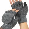 TRENDOUX Trendoux Winter Gloves Fingerless Mittens: Men Women Cold Weather Warm Knit Uni Glove With Thermal Lining Touchscreen New