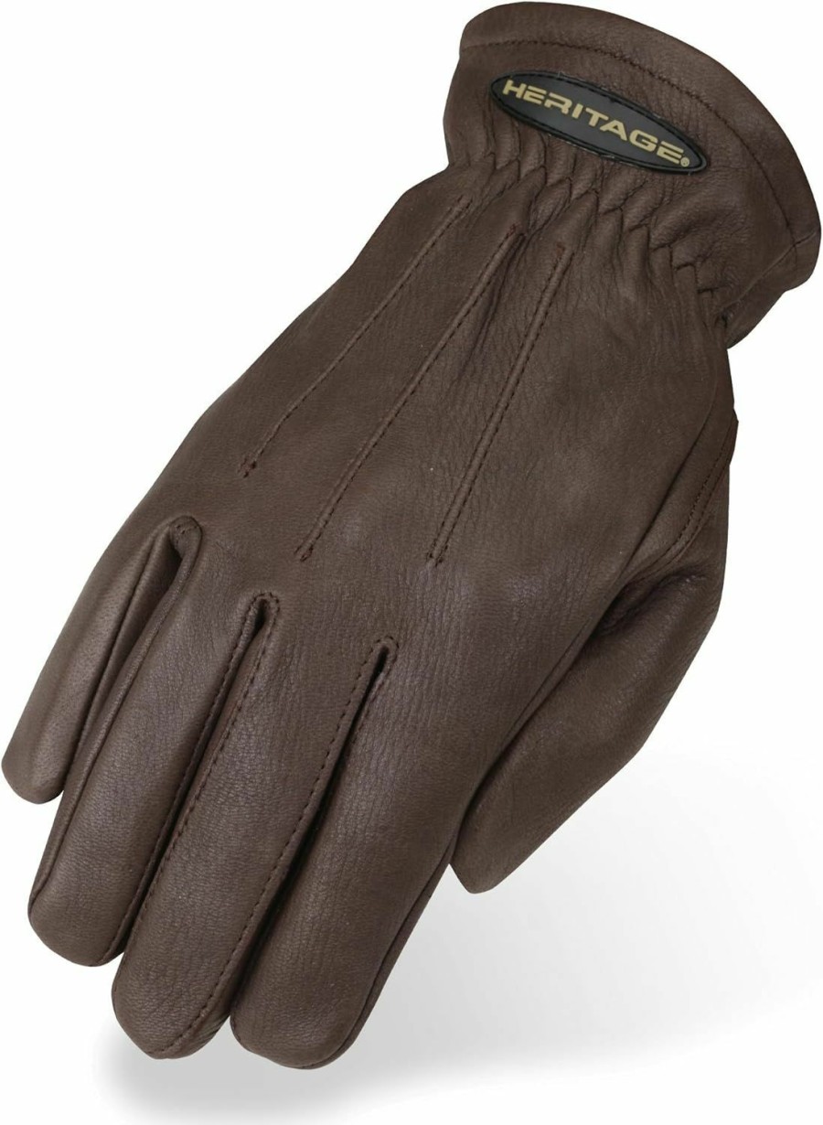 Heritage Products Heritage Trail Gloves, Size 10, Chocolate Brown Hot