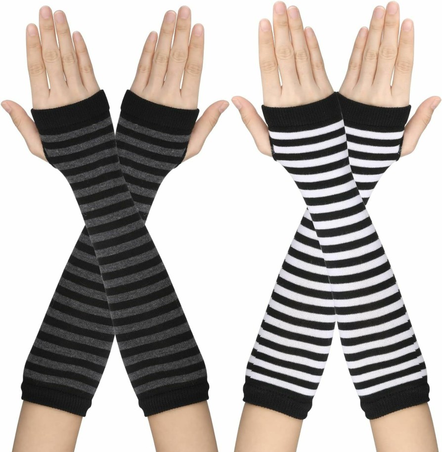 Yolev Yolev 2 Pairs Long Fingerless Gloves For Women Knit Arm Warmers Thumb Hole Stretchy Gloves Cold Weather Gloves… Online