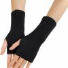 Linwnil Linwnil Knitted Fingerless Gloves For Women Men Stretchy Cable Knit Cold Weather Mittens Half Finger Gloves Wrist Warmers New